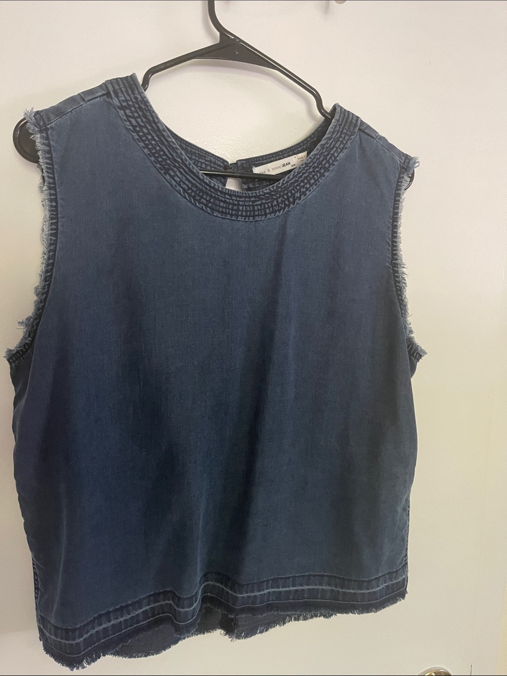 rag & bone Dark Blue Denim Sleeveless Tank